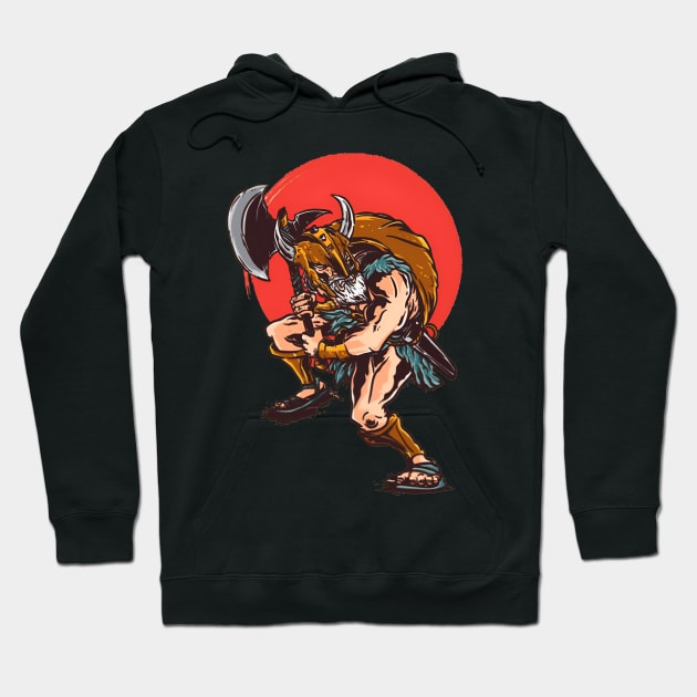 Great Axe, Fury, Legend: The Clash of Berserker, Hunter, Spartan, Viking Hoodie by Wear Your Story